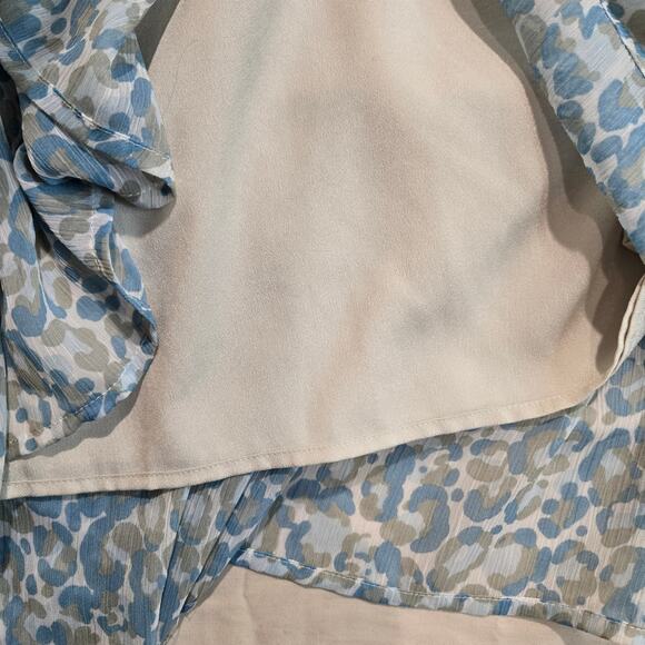 DKNY Animal Print Tiered Maxi Skirt Size L Boho Y2K Cottagecore - Picture 11 of 13